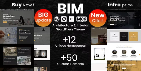 BIM - Architecture & Interior Design Elementor WordPress Theme