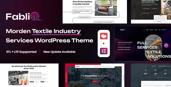 Fablio - Textile Industry WordPress Theme + RTL