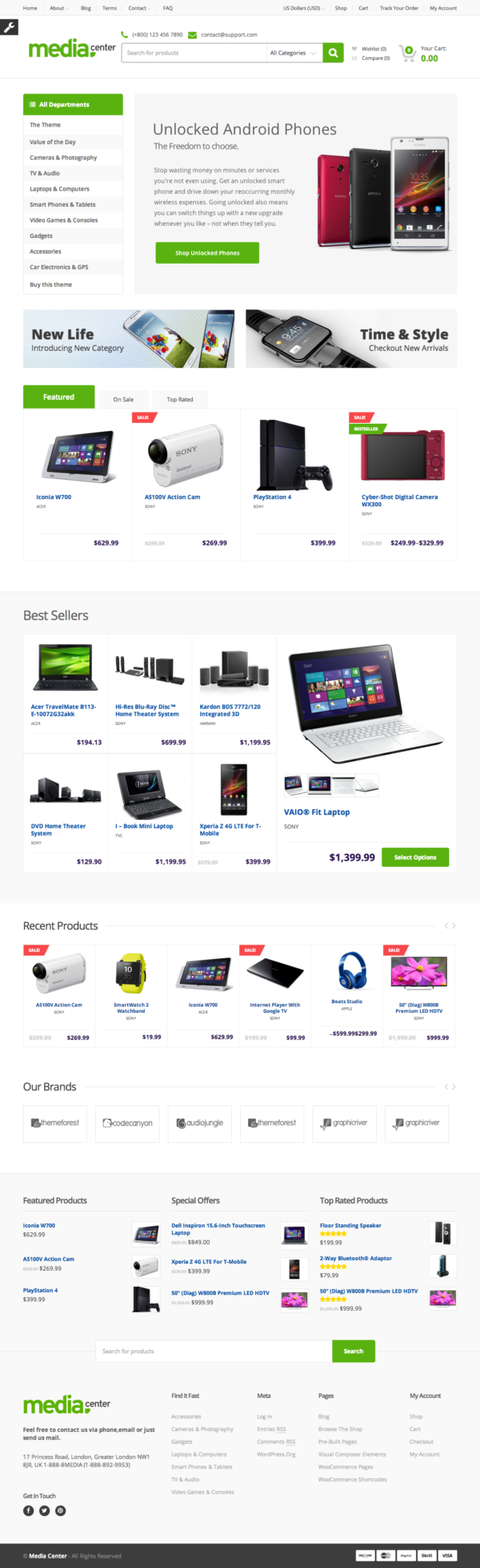 MediaCenter - Electronics Store WooCommerce Theme