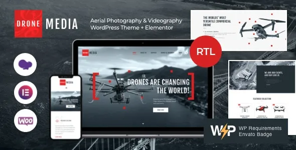 Drone Media | Aerial Photography & Videography WordPress Theme + Elementor