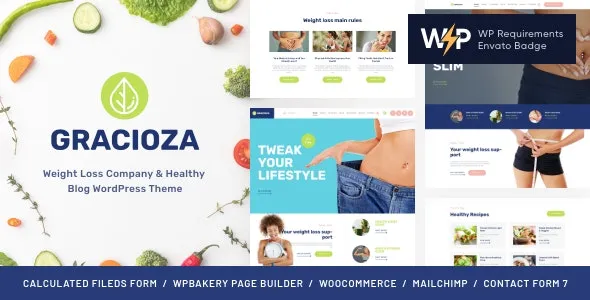 Gracioza | Weight Loss Company & Healthy Blog WordPress Theme