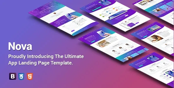 Nova - Premium App Landing Page Template