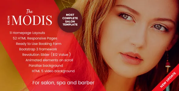 Modis - Salon, Spa & Barber Website Template