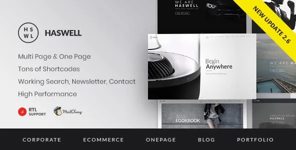 Haswell - Multipurpose One & Multi Page Template