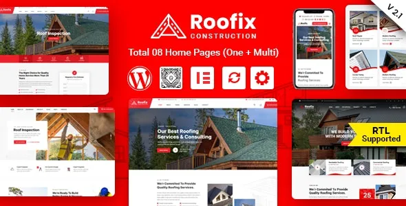 Roofix - Roofing Services WordPress Theme