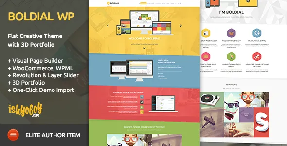 Boldial WP - Flat Creative Theme with 3D Portfolio | Portfolio