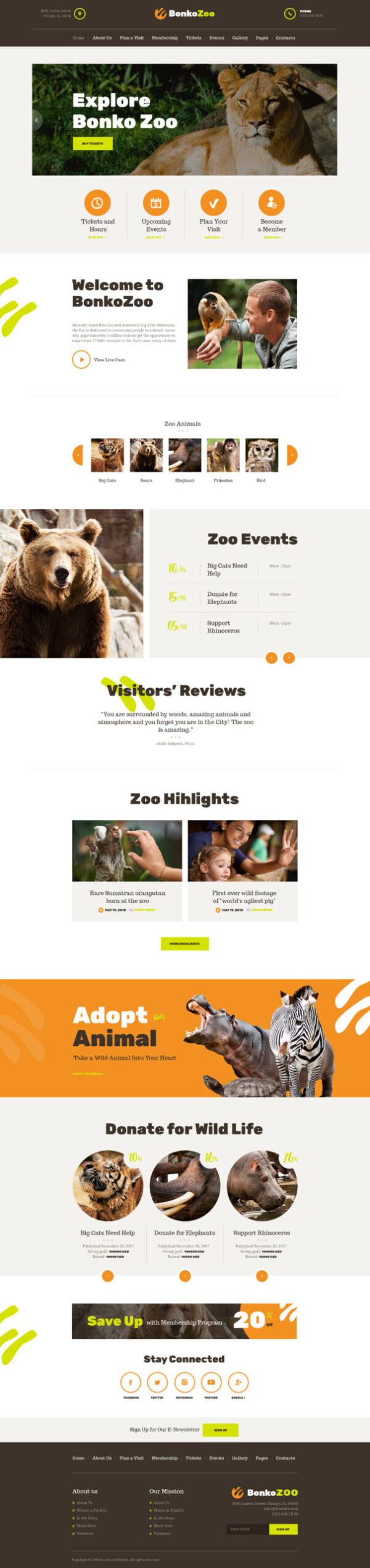 Bonko | Safari & Zoo WordPress Theme