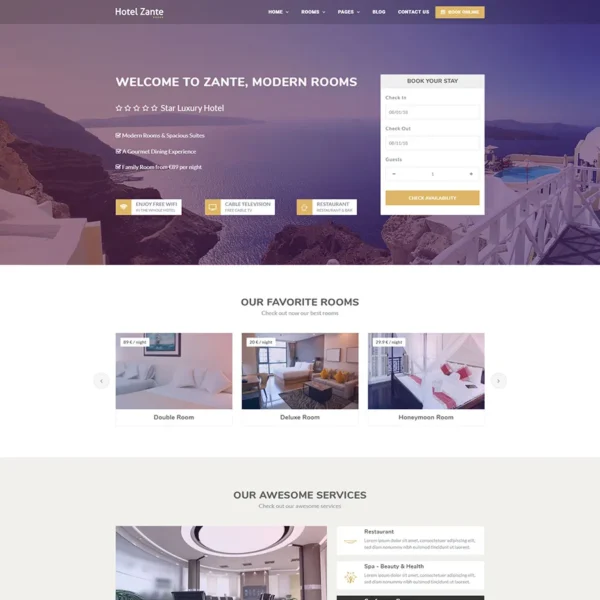 Zante - Hotel Theme
