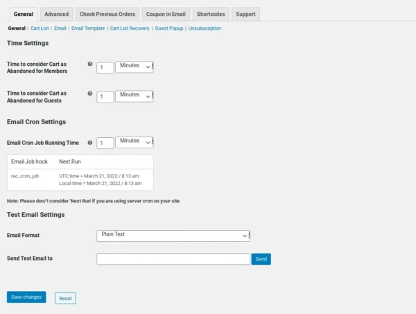 WooCommerce Recover Abandoned Cart