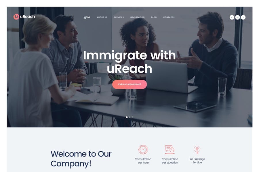 uReach | Immigration & Relocation Law Consulting WordPress Theme