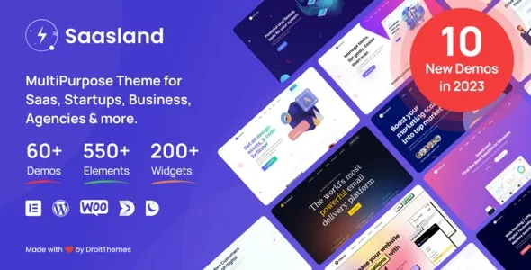 Saasland - MultiPurpose WordPress Theme for Saas Startup