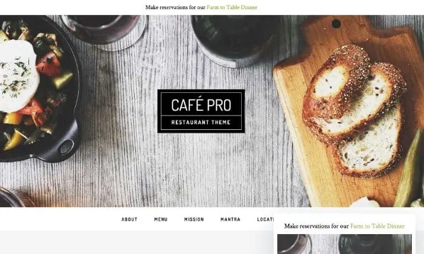 Cafe Pro WordPress Theme - StudioPress