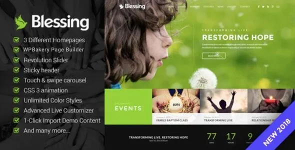 Blessing | Responsive WordPress Theme for Church Websites