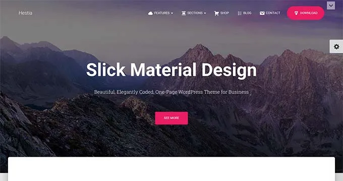 Hestia: Modern Material Design Theme