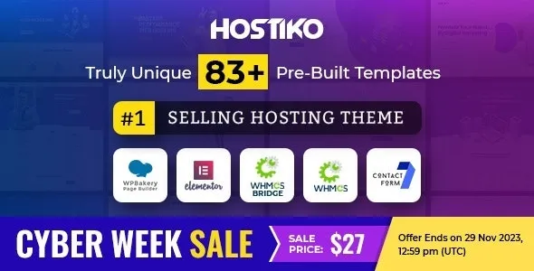 Hostiko WordPress WHMCS Hosting Theme