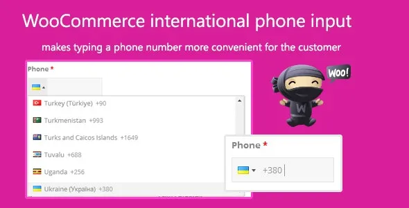 WooCommerce international phone input