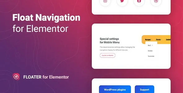 Floater – Sticky Navigation Menu for Elementor