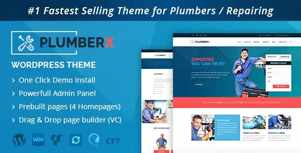 Plumber - Construction and Repairing WordPress Theme