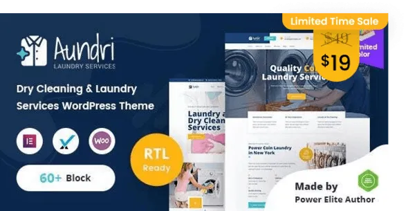 Aundri - Dry Cleaning Services WordPress Theme + RTL