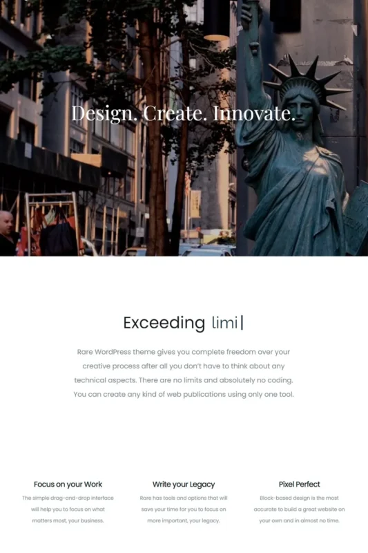 Rare WordPress Theme: Creative Agency & Portfolio Site Template -Visualmodo