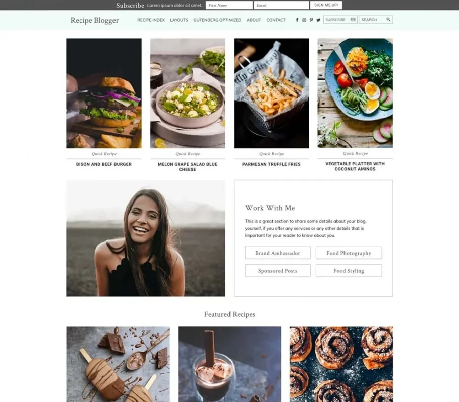 Recipe Blogger Theme - StudioPress