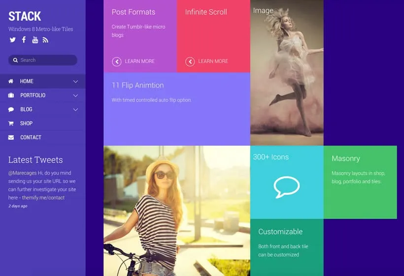Stack - WordPress Theme for Creating Metro Layouts by Themify