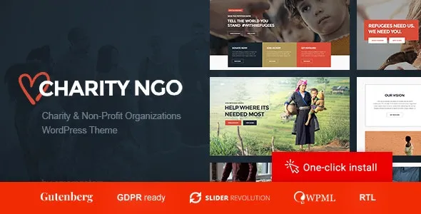 Charity NGO - Donation & Nonprofit Organization WordPress Theme