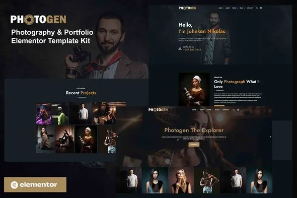 Photogen - Photography & Portfolio Elementor Template Kit