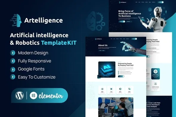 Artelligence - AI & Robotics Elementor Template Kit