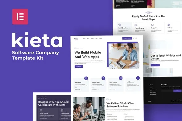 Kieta - App & Software Agency Elementor Template Kit