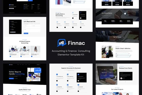 Finnac - Accounting & Finance Consulting Elementor Template Kit