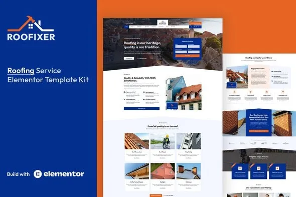 Roofixer - Roofing Service Elementor Pro Template Kit