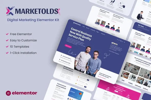 Marketolds - Digital Marketing Elementor Template Kit