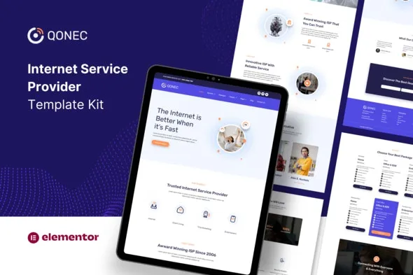 Qonec - Broadband & Internet Service Provider Template Kit