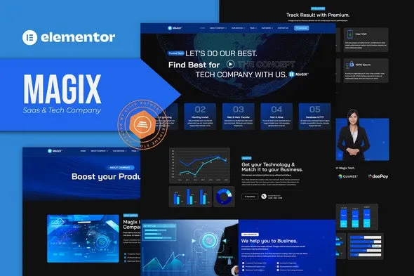 Magix - Saas & Tech Company Elementor Template Kit