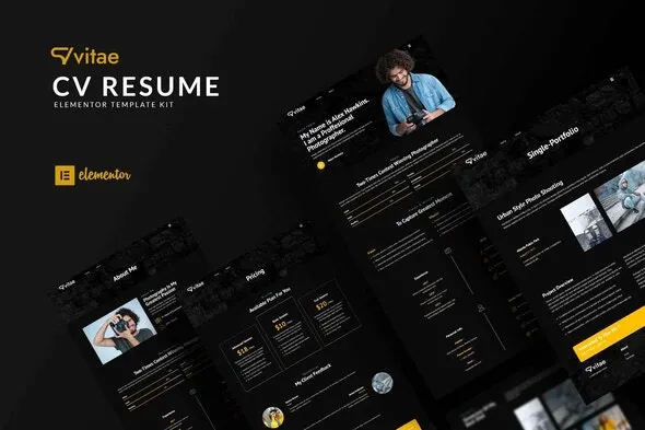 Vitae - CV Resume Elementor Template Kit