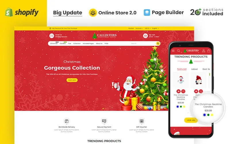 Callisters Gift Store Shopify Theme