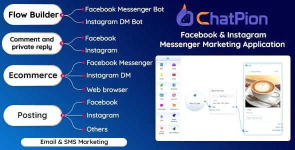 ChatPion - Facebook & Instagram Chatbot,eCommerce,SMS/Email & Social Media Marketing Platform (SaaS)