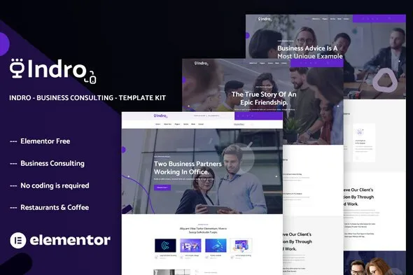 Indro - Business Consulting Elementor Template Kit