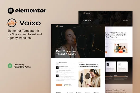 Voixo - Voice Over Talent & Agency Elementor Template Kit