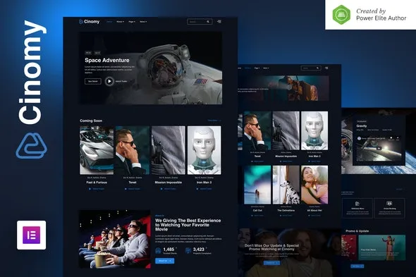 Cinomy – Movie TV & Streaming Services Elementor Template Kit