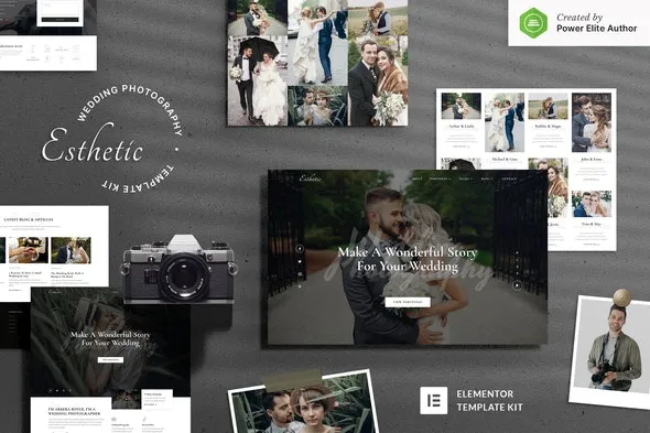 Esthetic – Wedding Photography Elementor Template Kit