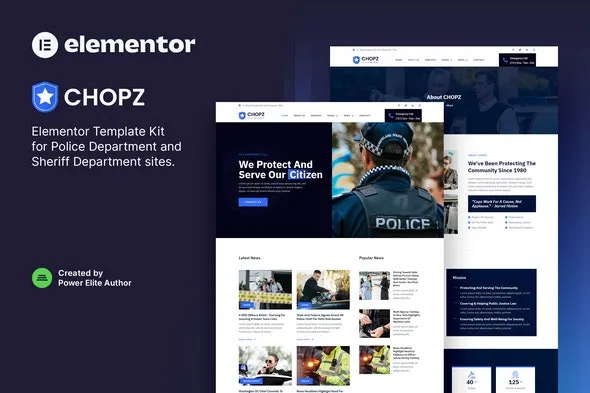 Chopz – Police & Sheriff Department Elementor Template Kit