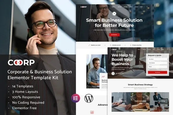 Coorp - Multi-purpose Business Solutions Elementor Template Kit