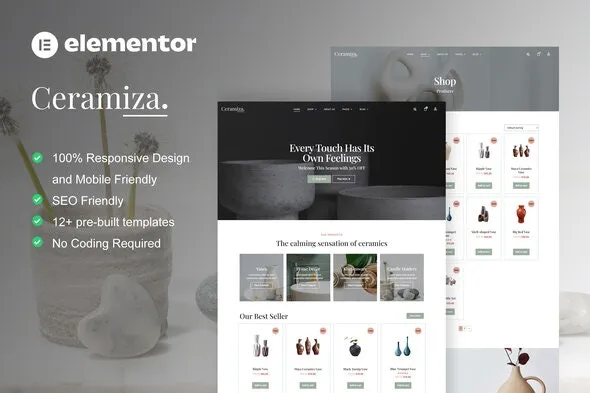 Ceramiza - Pottery & Ceramic Store Elementor Template Kit