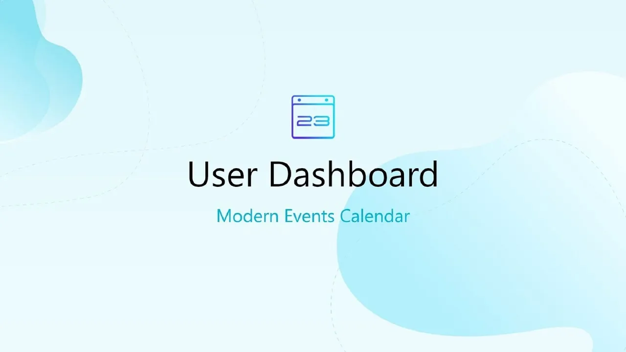 User Dashboard Addon - Modern Events Calendar