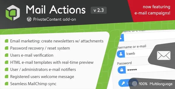 PrivateContent - Mail Actions add-on