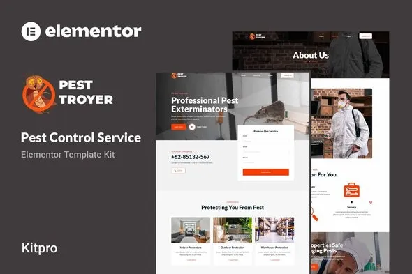 Pestroyer - Pest Control Service Elementor Template Kit