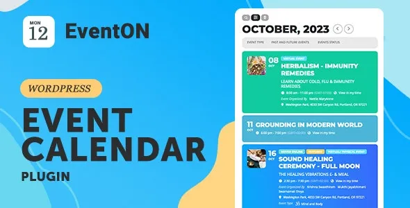 EventON - WordPress Virtual Event Calendar Plugin