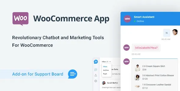 WooCommerce Chat Bot & Marketing App for Support Board